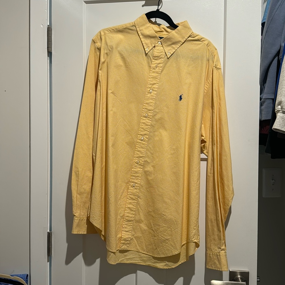 Men’s Ralph Lauren Yellow Gingham Shirt